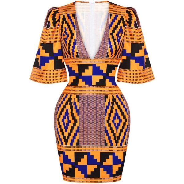 robe africaine wax courte. Monde Africain boutique en ligne de mode africaine.