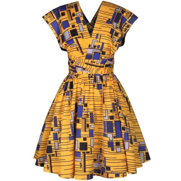 robe courte tissu africain. Monde Africain boutique en ligne de mode africaine.