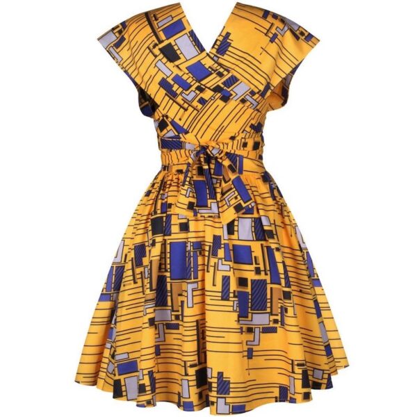 robe courte tissu africain. Monde Africain boutique en ligne de mode africaine.