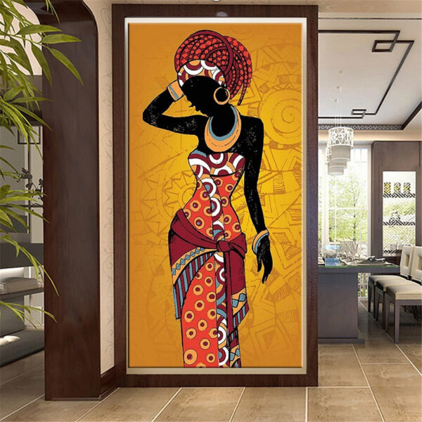 tableau art africain silhouette femme. Monde Africain boutique en ligne de mode africaine.