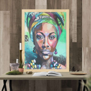 tableau femme africaine multicolore. Monde Africain boutique en ligne de mode africaine.