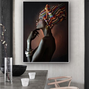 tableau peinture femme africaine. Monde Africain boutique en ligne de mode africaine.