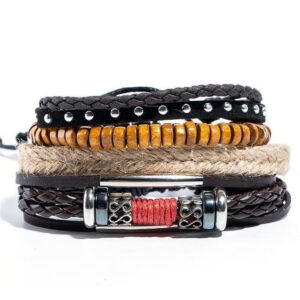 Bracelet Africain Vintage Cuir. Acheter vos vêtements africains en ligne sur Monde Africain.com .