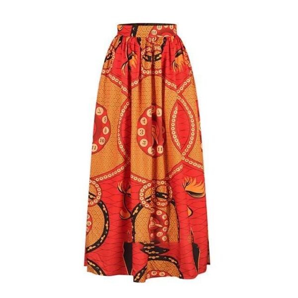 Jupe Africaine Longue Orange. Acheter vos vêtements africains en ligne sur Monde Africain.com .