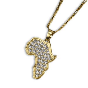 Pendentif Afrique Diamant Or. Acheter vos vêtements africains en ligne sur Monde Africain.com .