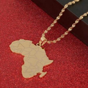 Pendentif Afrique Or Pays. Acheter vos vêtements africains en ligne sur Monde Africain.com .