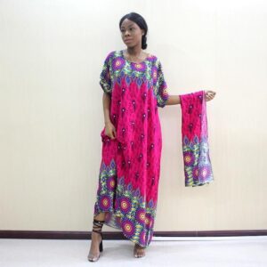 Robe Africaine Fashion Rose. Acheter vos vêtements africains en ligne sur Monde Africain.com .