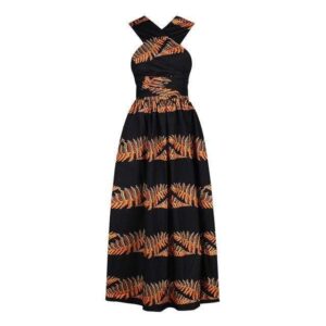 Robe Africaine Tendance Noir Orange. Acheter vos vêtements africains en ligne sur Monde Africain.com .