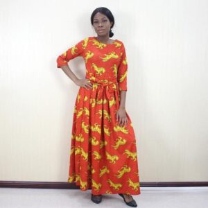 Robe Africaine Tendance Orange. Acheter vos vêtements africains en ligne sur Monde Africain.com .