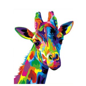 Tableau Africain Girafe Multicolore. Acheter vos vêtements africains en ligne sur Monde Africain.com .