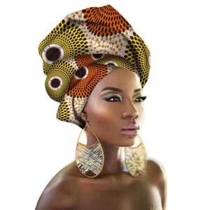 Turban Africain Motif Africain. Acheter vos vêtements africains en ligne sur Monde Africain.com .