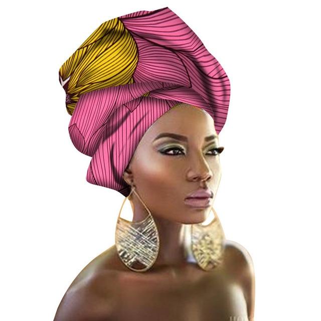 Turban Africain Rose Chic. Acheter vos vêtements africains en ligne sur Monde Africain.com .