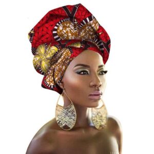 Turban Africain Rouge. Acheter vos vêtements africains en ligne sur Monde Africain.com .