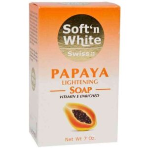 soft n white papaya lightening soap 200g. Monde Africain Votre boutique de cosmétiques africaine.